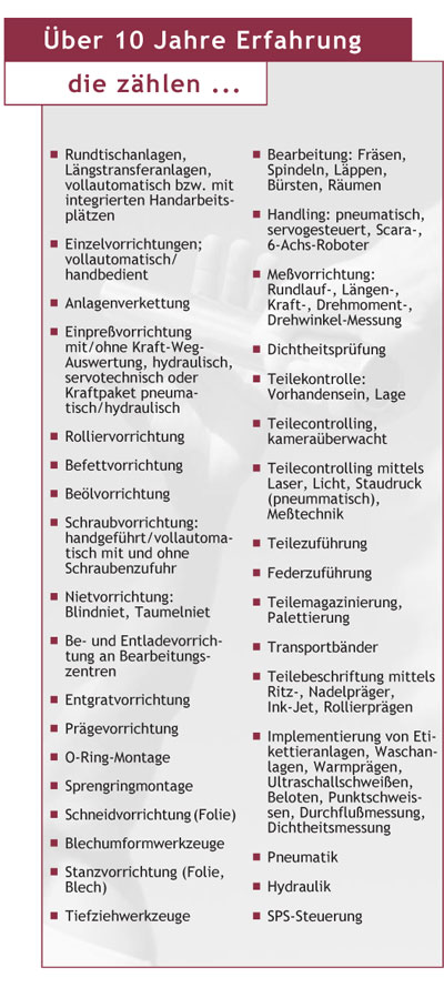 �ber 10 Jahre Erfahrung